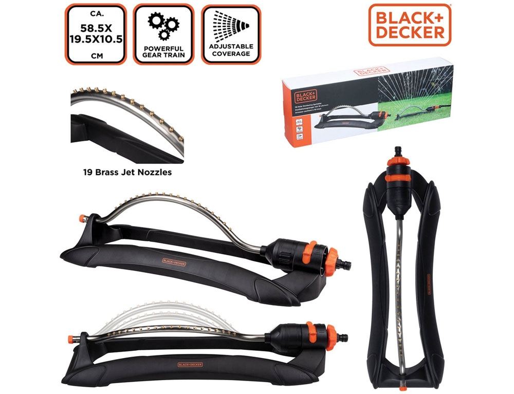 Για Το Πότισμα Sprinkler Black&Amp;Decker 19 Hole Oscillating