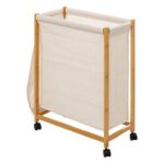 Καλάθια Για Άπλυτα Bamboo Laundry Basket +Wheels 200104