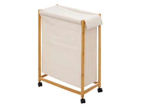 Καλάθια Για Άπλυτα Bamboo Laundry Basket +Wheels 200104