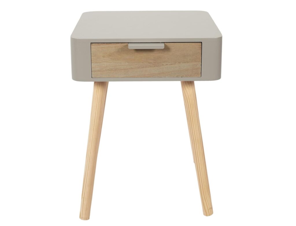 Κομοδίνα Bedside Drawer 1 Taupe Wood Hd7334