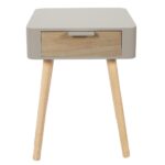 Κομοδίνα Bedside Drawer 1 Taupe Wood Hd7334