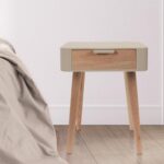 Κομοδίνα Bedside Drawer 1 Taupe Wood Hd7334