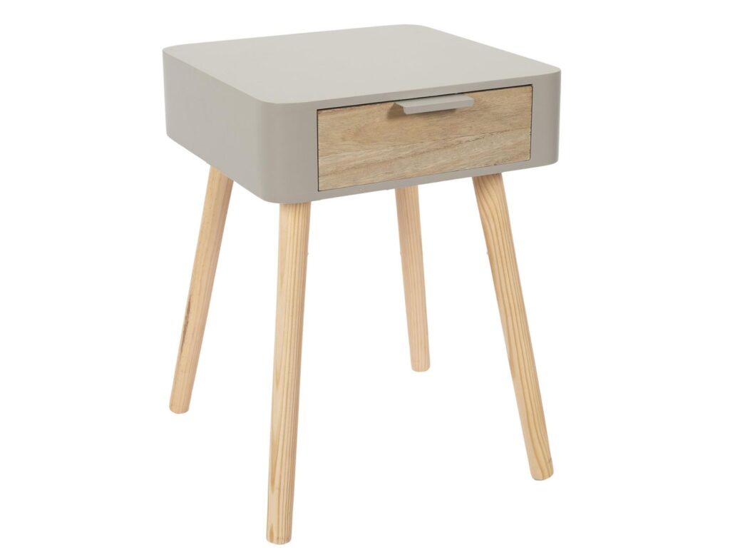 Κομοδίνα Bedside Drawer 1 Taupe Wood Hd7334