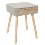 Κομοδίνα Bedside Drawer 1 Taupe Wood Hd7334