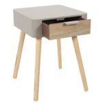 Κομοδίνα Bedside Drawer 1 Taupe Wood Hd7334