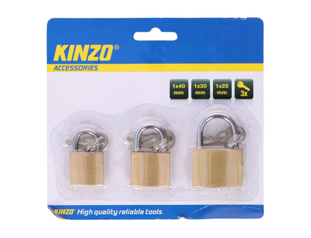 Λουκέτο Kinzo - 40Mm, 30Mm, 25Mm - 3Τμχ