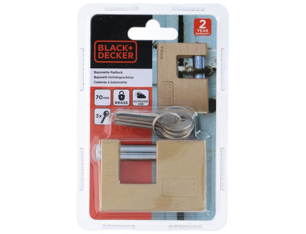 Λουκέτο Με Κλειδιά Black+Decker - 70Mm