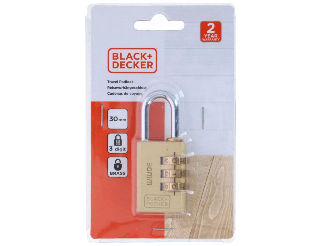 Λουκέτο Με Συνδυασμό Black+Decker - 30Mm