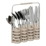 Μαχαιροπίρουνα Set Cutlery 24P Geo + Rc Beige Secret_De_Gourmet 1