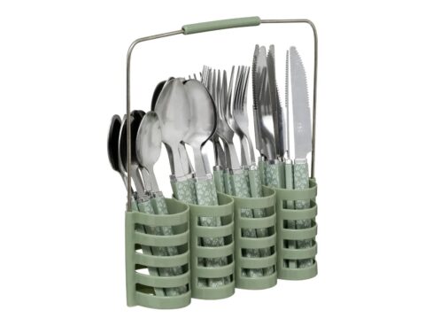 Μαχαιροπίρουνα Set Cutlery 24P Geo + Rc Green Secret_De_Gourmet 1