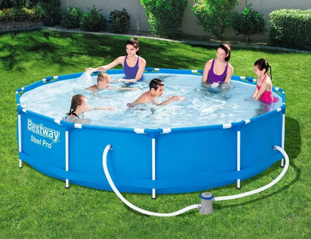 Πισίνες Κήπου - Βεράντας Pool Frame Bestway D366X76Cm Pvc 56681 Steel Pro C