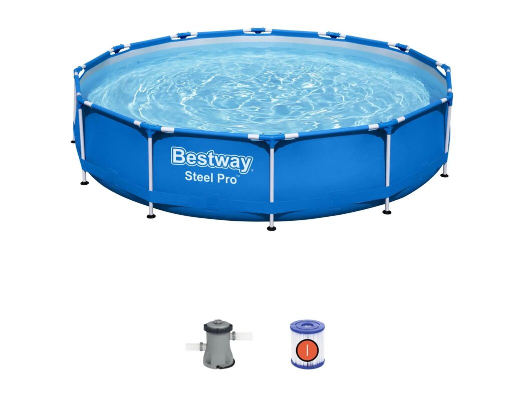 Πισίνες Κήπου - Βεράντας Pool Frame Bestway D366X76Cm Pvc 56681 Steel Pro C