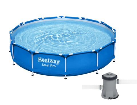 Πισίνες Κήπου - Βεράντας Pool Frame Bestway D366X76Cm Pvc 56681 Steel Pro C