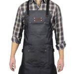 Ποδιές Κουζίνας Coated Canvas And Leather Apron Livoo Gs166N
