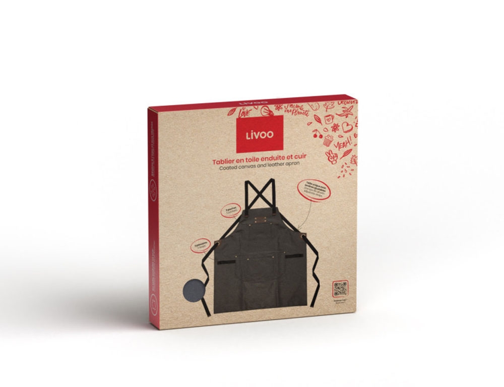 Ποδιές Κουζίνας Coated Canvas And Leather Apron Livoo Gs166N