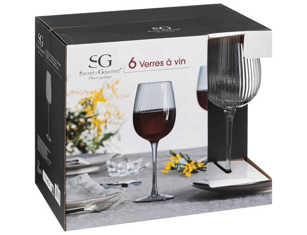 Ποτήρια, Κούπες & Κανάτες Wine Glass X6 Midnight 38Cl 154978