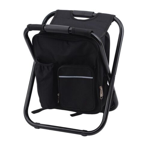 Πτυσσόμενο σκαμπό και σακίδιο camping - 1344 - 170105 - Black