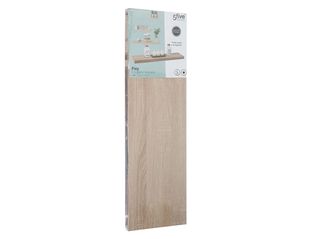 Ραφιέρες/Ράφια Τοίχου Wall Shelf Oak 80Cm Nat 138954C