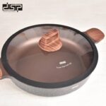Ρηχή κατσαρόλα αντικολλητική με καπάκι - 3.9L - CA004-BS28-Black - DSP - 563776