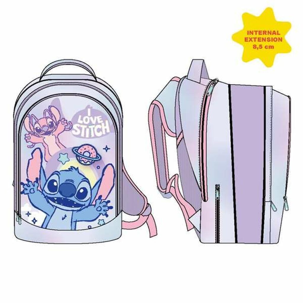 Σχολική Τσάντα Stitch Λιλά 41 cm