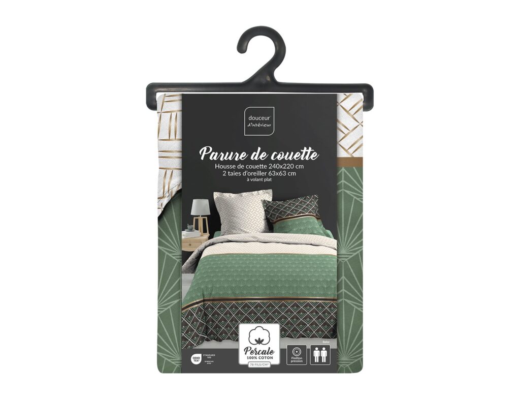 Σετ Παπλωματοθήκη-Μαξιλαροθήκη Douceur D'intérieur - 220X240Cm - 3 Τμχ