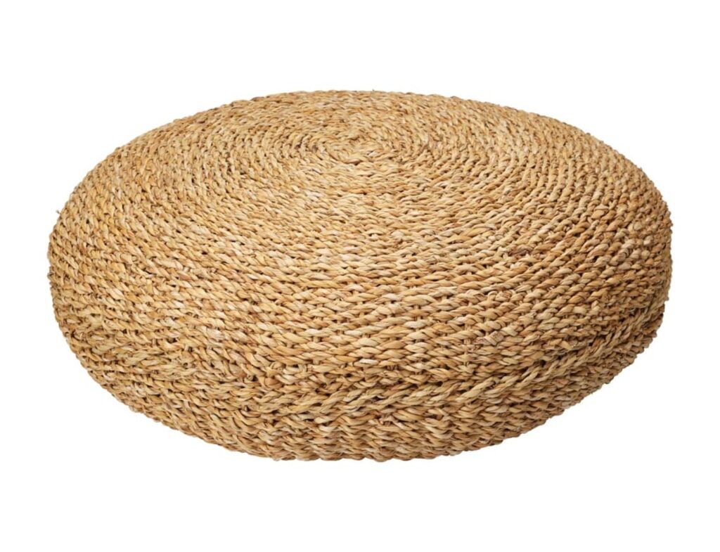 Σκαμπό & Πουφ Pouf Round Natural 58X58X20Cm Bd2000080