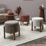 Σκαμπό & Πουφ Scott Beige Side Stool Hd0337