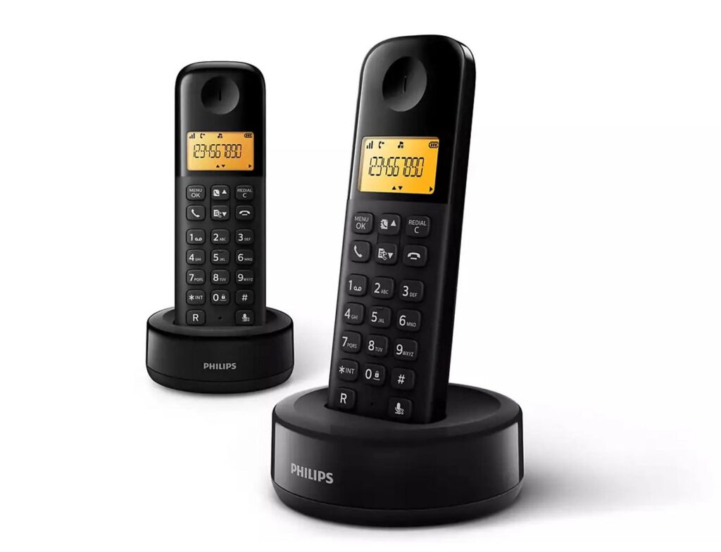 Σταθερά Τηλέφωνα Ασύρματα / Ενσύρματα Telephone D1602B/01 Dual Abs Philips Cordless,1,6