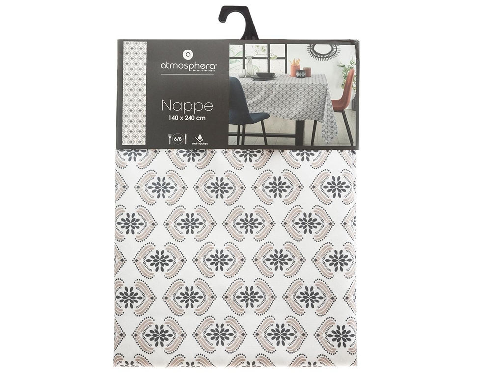 Τραπεζομάντηλα & Πετσέτες Δειπνου Tablecloth Hindi Print 140X240 Atmosphera 163930C