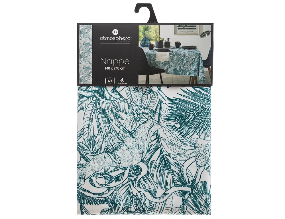 Τραπεζομάντηλα & Πετσέτες Δειπνου Tablecloth Jungleprint 140X240 Atmosphera 163930H