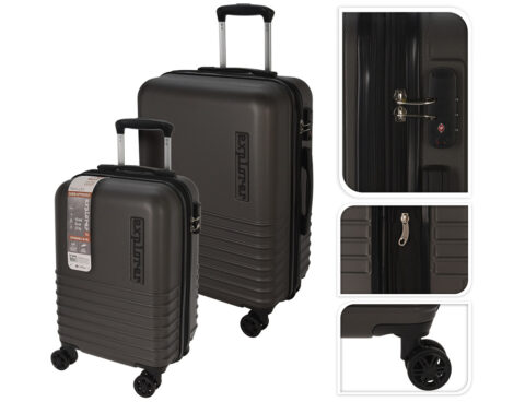 Τσάντες & Βαλίτσες Ταξιδιού Trolley Set Explorer 2Pcs Dark Grey Dg9001010