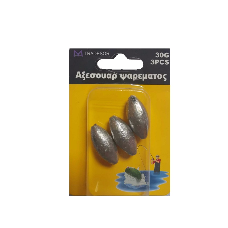 Βαρίδια αλιείας - 30gr - 3pcs - 830157