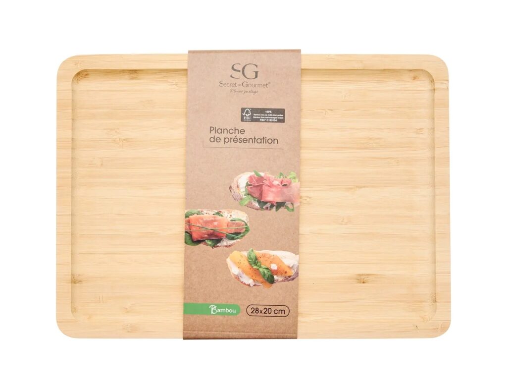Ξύλινος Δίσκος Secret De Gourmet Για Σερβίρισμα -  28X20X1.6Cm