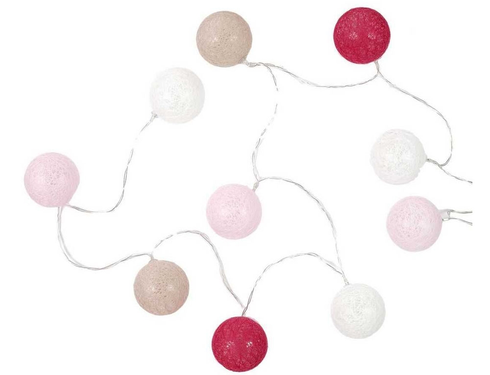 Διακοσμητικές Γιρλάντες Led 10 Led Ball String Lights Pinktaupe Shades La10064