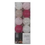 Διακοσμητικές Γιρλάντες Led 10 Led Ball String Lights Pinktaupe Shades La10064