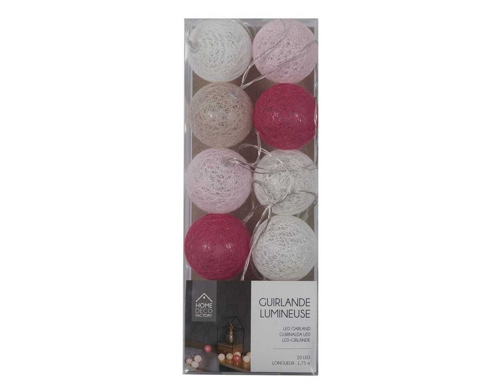 Διακοσμητικές Γιρλάντες Led 10 Led Ball String Lights Pinktaupe Shades La10064