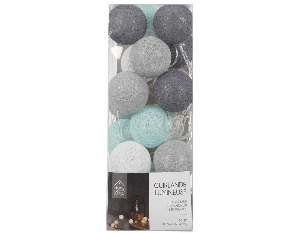 Διακοσμητικές Γιρλάντες Led 20 Led Ball String Lights Bluegrey Shades La10052