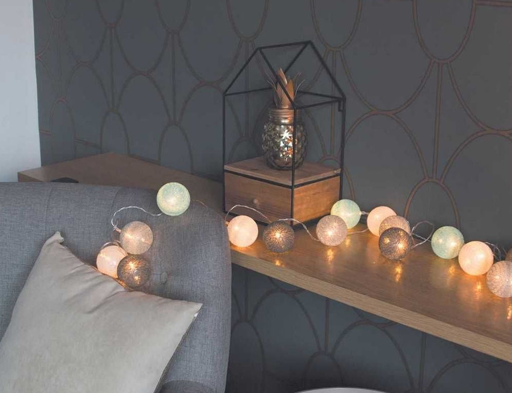 Διακοσμητικές Γιρλάντες Led 20 Led Ball String Lights Bluegrey Shades La10052