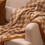 Κουβέρτες & Ριχτάρια Throw Knit Checked Cor 130X180 Atmosphera 204456