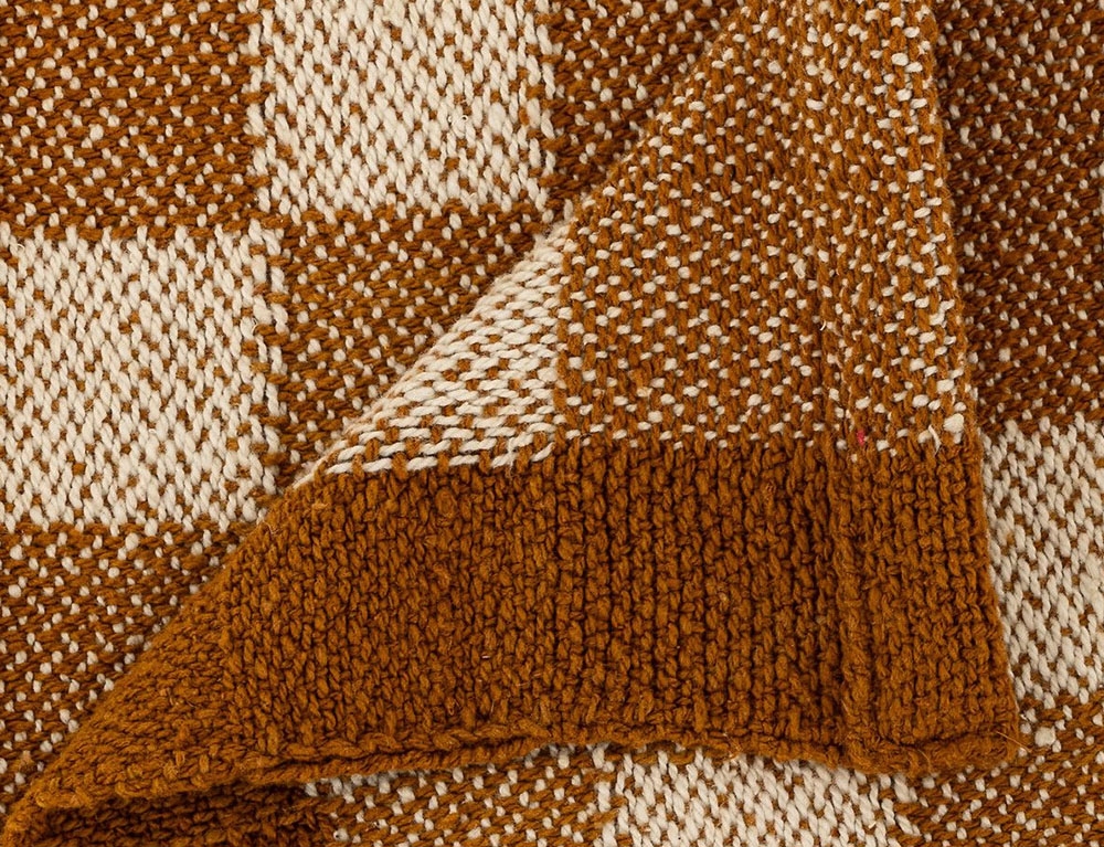 Κουβέρτες & Ριχτάρια Throw Knit Checked Cor 130X180 Atmosphera 204456