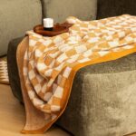 Κουβέρτες & Ριχτάρια Throw Knit Checked Cor 130X180 Atmosphera 204456
