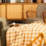 Κουβέρτες & Ριχτάρια Throw Knit Checked Cor 130X180 Atmosphera 204456
