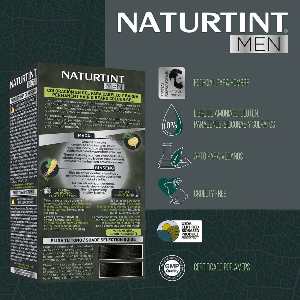 Μόνιμη Βαφή Naturtint NATURTINT MEN Nº 4n-Castano Natural