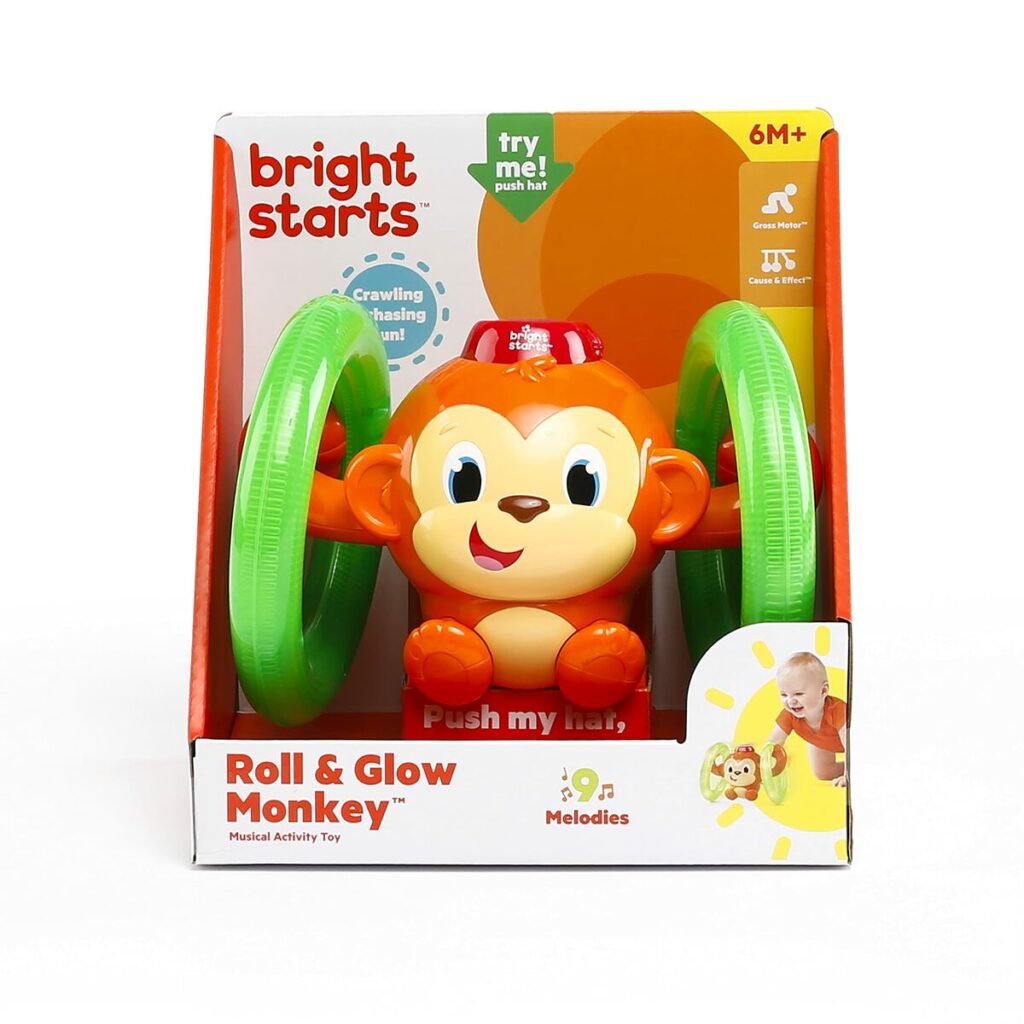 Μουσικό Παιχνίδι Bright Starts Little Roll & Glow Monkey