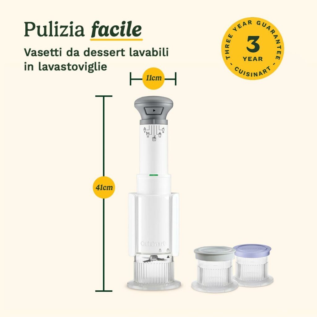 Παγωτιέρα Cuisinart ICEFD10E Λευκό Πλαστική ύλη 1 L 3,3 L 1L