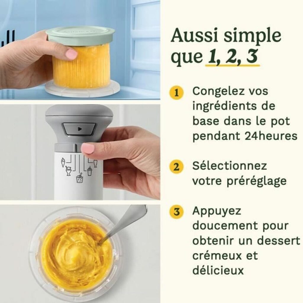 Παγωτιέρα Cuisinart ICEFD10E Λευκό Πλαστική ύλη 1 L 3,3 L 1L