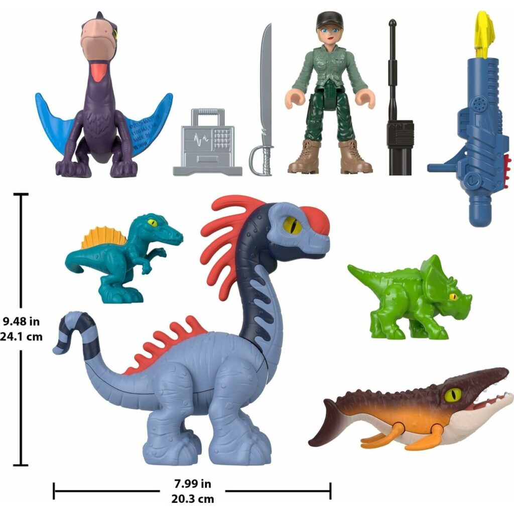Playset Imaginext Jurassic World Πολύχρωμο 10 Τεμάχια