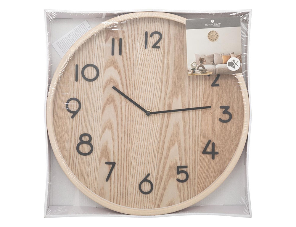 Ρολόγια Εσωτερικού Χώρου Wood Clock Ivana D38 Atmosphera 193109