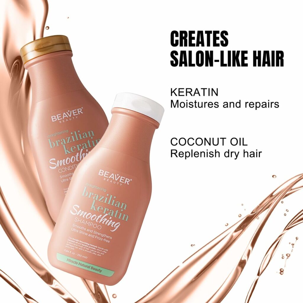 Σαμπουάν για Ίσια Μαλλιά Beaver BRAZILIAN KERATIN 350 ml
