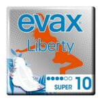 Σερβιέτες Super με Φτερά Liberty Evax Liberty (10 uds) x10